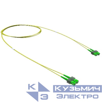 Шнур оптический коммутационный Duplex SC/APC-SC/APC 9/125 (OS2) 3м DKC RNPC9DCACA3