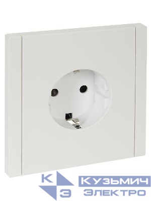 Розетка СП FORTE&PIANO FP215 16А с заземл. защ. шторки винт. крепл. бел. IEK FP-R14-16-K01