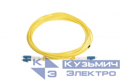 Патч-корд FC-D2-9-LC/UR-LC/UR-H-5M-LSZH-YL (FC-9-LC-LC-UPC-5M) вол.-опт. SM 9/125 (OS2) LC/UPC-LC/UPC duplex LSZH 5м Hyperline 28077