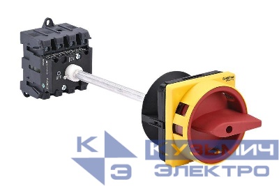 Выключатель-разъединитель 4п 32А IP20 с красн. выносн. рукоят. на дин-рейке/плате с замком SE MSD32440R