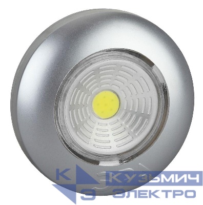 Фонарь SB-503 NEW пушлайт "Аврора" COB 3хAAA серебр. ЭРА Б0031042