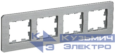 Рамка 4-м BRITE РУ-4-1-Бр метал. алюм. RE AL IEK BR-M42-M-21-K47