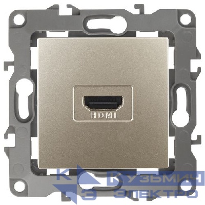 Розетка 12-3114-04 HDMI шампань ЭРА Б0027484
