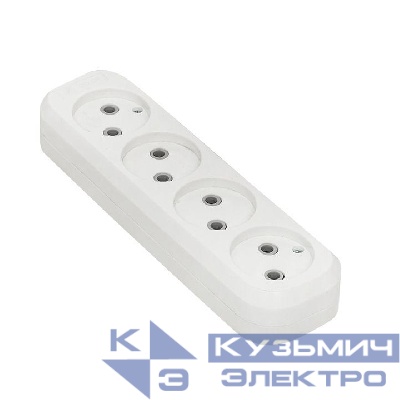 Колодка удлинителя 4-м без заземл. 10А Эксперт 2.2кВт EKF AKB10-4
