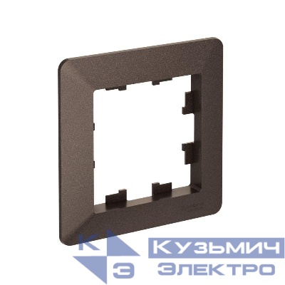 Рамка 1-м AtlasDesign Air мокко/дым. черн. SE ATN220601