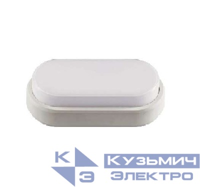 Светильник светодиодный "Банник" PBH-PC2-OA 12Вт 4000К IP65 ЖКХ ДБП овал. пылевлагозащ. бел. JazzWay 1035677A