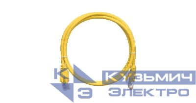 Патч-корд кат.5E (класс D) U/UTP 4 пары 24 AWG (7х0.205мм) 100МГц 2хRJ45 (8P8C) BC чистая медь LSZH нг(А)-HFLTx 2м желт. NIKOMAX NMC-PC4UD55B-020-C-YL