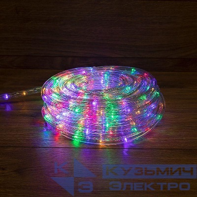 Шнур светодиодный Дюралайт фиксинг 2Вт 24LED/м мультиколор (RYGB) 25м Neon-Night 121-328-14