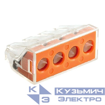 Клемма строительно-монтажная СМК 773-174 4-проводная 2.5-6кв.мм с пастой (уп.50шт) PROxima EKF plc-smk-773-174