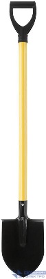 Лопата штыковая ЛКМ 185х235х1060мм V-ручка; металлизированный черенок желт. 77214