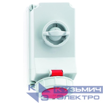 Розетка настенная 32А 4п IP67 с выкл. Bals 16032