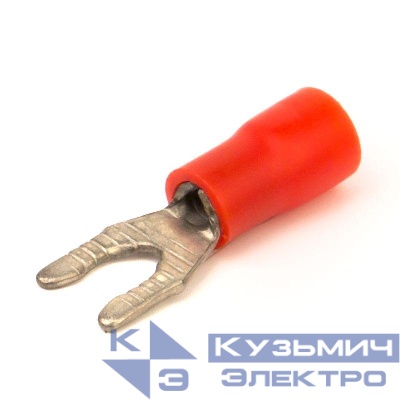 Наконечник вилочный изолированный 0.25-1.5кв.мм А=3.5мм В=6.5мм красн. (уп.100шт) DKC 2A135SP