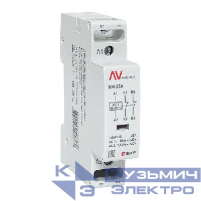 Контактор модульный КМ 25А 2NC 230В AC (1 мод.) AVERES EKF km-av-1-25-02-230V