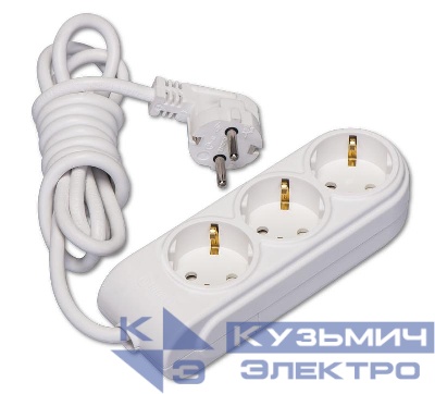 Удлинитель 3х7м с заземл. 16А IP20 ПВС 3х1.5 защ. шторки Makel N3310074