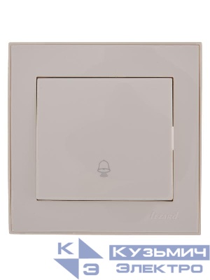 Кнопка звонка Rain бел. LEZARD 703-0202-103