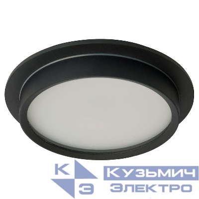 Светильник DL704 25Вт 230В GX70 IP44 потолочн. встраив. круг без лампы черн. FERON 51106