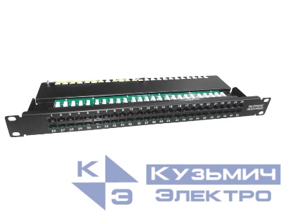 Патч-панель телефонная UTP, 19", 50 портов RJ45, cat.3, 1U, Krone Type, "SB"