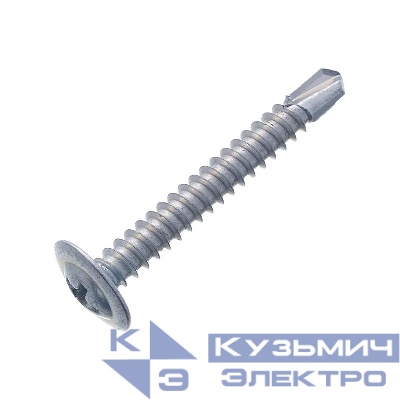 Саморез 4.2х16 металл-металл с прессшайбой сверло цинк (уп.1000шт) коробка СТРОЙМЕТИЗ ММ4216СЦ1