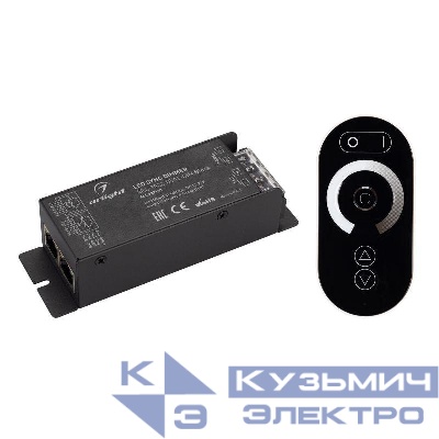 Диммер ARL-3022-OVAL-DIM Black (12-24В 1х25А ПДУ RF) (IP20 металл) Arlight 027150