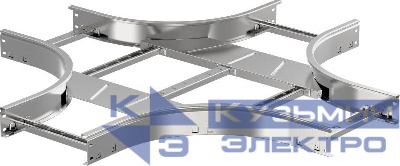 Ответвитель для лотка Х-образ. 100х400 R300 LESTA IEK CKR04-4-100-400