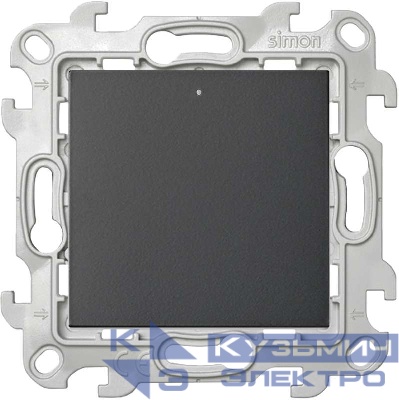 Переключатель 1-кл. 1п 2мод. СП Simon 24 10А IP20 с подсветкой механизм графит Simon 2450204-038