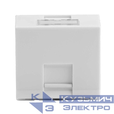 Вставка 45х45 для 1 модуля Keystone наклонная (аналог Mosaic) бел. DKC RNW451AWH