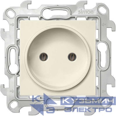 Розетка 1-м СП Simon 24 16А IP20 2P без защ. шторок механизм сл. кость Simon 2450442-031