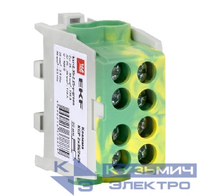 Клемма распределительная КСР с двойн. винтом 2х35/2х25 желт./зел. PROxima EKF ksr-2.35-2.25-y-green