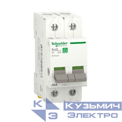 Выключатель нагрузки 2п 40А Resi9 (мод. рубильник) SchE R9PS240