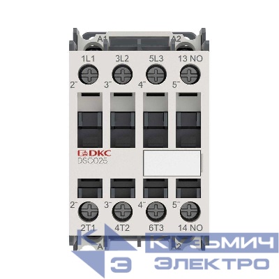 Контактор магнитный YON DSC025 25A 12.5кВт AC3 3P кат.24В DC 1НО YON DSC025-3C10D024