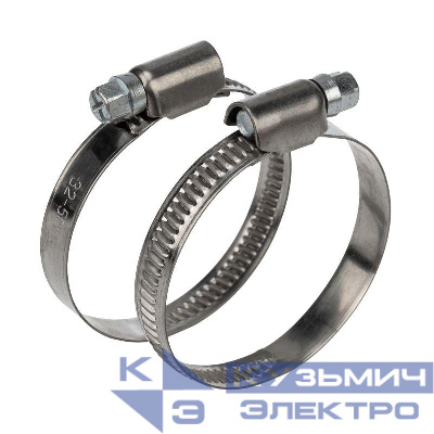 Хомут стальной червячный 32-50 (Россия) Rexant 07-0632