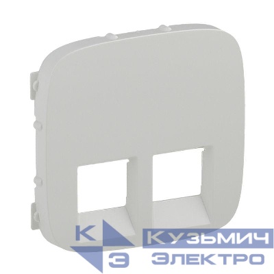Панель лицевая Valena Allure для 2-м телефонных/информационных розеток бел. Leg 755425