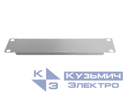 Заглушка 10'' 1 U, без крепежа,  серая