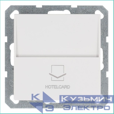 Выключатель карточный 10А IP20 отельный механизм бел. глянцевый Jasmart G6209W