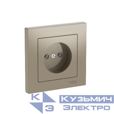 Розетка AtlasDesign 16А без заземл. быстрозажим. клем. в сборе шампань SE ATN000540S