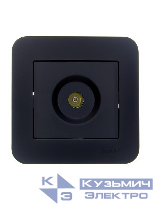 Розетка телевизионная проходная TV СП ASTI IP20 в сборе черн. бархат LEZARD 7081-4242-129