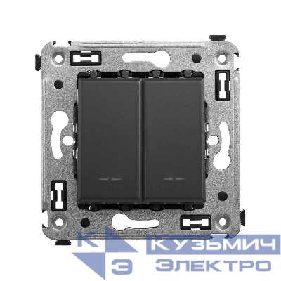 Кнопка 2-кл. СП Avanti "Черный матовый" DKC 4412154