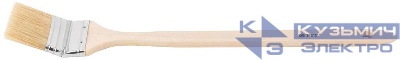Кисть радиаторная натуральная светлая щетина деревянная ручка 2.5дюйм (63мм) FIT 01216