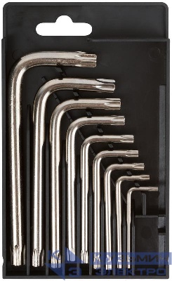 Набор ключей "звездочки" 9шт CrV Т10-Т50 Профи FIT 64022