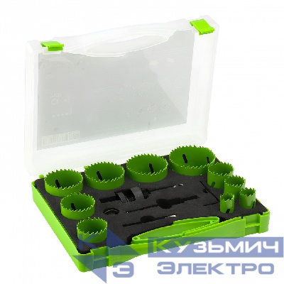 Diamond Industrial Набор коронок биметаллических проф. 19-64 мм (15 пр.) BIM HSS-Co 8% универсальный Diamond Industrial 0