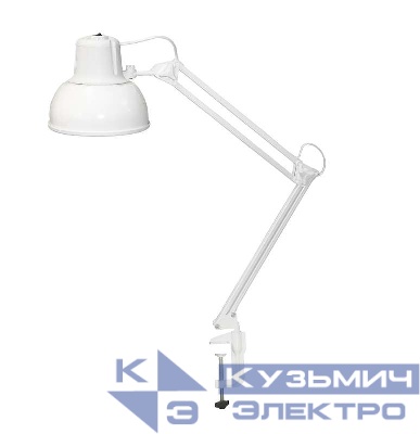 Светильник Бета-К настол. на струбцине 60Вт без лампы ЛОН Е27 бел. Трансвит 000000000084