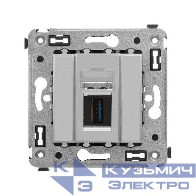 Розетка USB 3.0 1-м СП Avanti "Закаленная сталь" тип А-А DKC 4404303