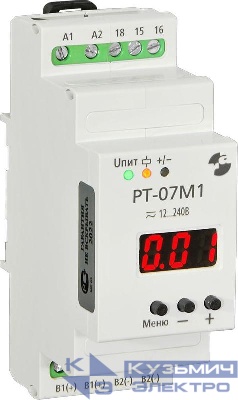 Реле контроля тока РТ-07М1 0-5А пост./50Гц контроль превыш. установ. велич. тока индик. текущего знач. тока питание от сети 12-240В пост./50Гц задержка срабат. 0.32-600с ток контактов исп. реле 8А 1п УХЛ4 Реле и Автоматика A8223-02837486