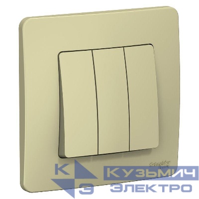 Выключатель 3-кл. СП Blanca 10А IP20 (сх. 1+1+1) 250В беж. SE BLNVS100507
