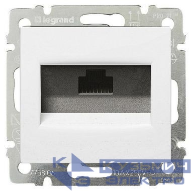 Розетка телефонная 1-м СП Valena RJ11 механизм бел. (блист.) IEK 695336