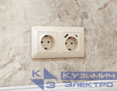 AF110305 Рамка ALFA Line (Бежевый глянец) 5-ая
