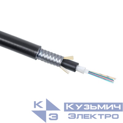 Кабель волоконно-оптический 50/125 (OM3) многомод. 8 волокон loose tube для внешн. прокладки -50C-+70град. PE черн. Cabeus 7800c