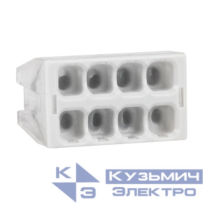 Клемма строительно-монтажная OptiKit СМК 2273-248 (с пастой) 8 отверстий 0.5-2.5кв.мм КЭАЗ 351065