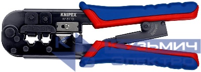 Пресс-клещи для штекеров RJ (Western) для реза и зачистки плоских неэкранированных телефонных кабелей Knipex KN-975110