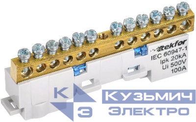 Шина нулевая N изол. на универс. держ. 6х9-12-С TEKFOR IEK TF-NN10-12-KL-K07
